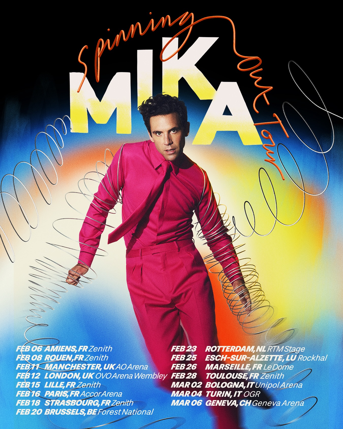 MIKA MIKA SPINNING OUT TOUR Tour Poster 2026